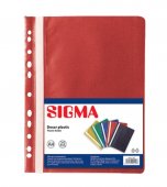 Sigma Dosar A4, Plastic, Rosu