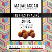 Trufe de ciocolata belgiana cu praline, artizanale, Madagascar, eco 75g, Millesime                  